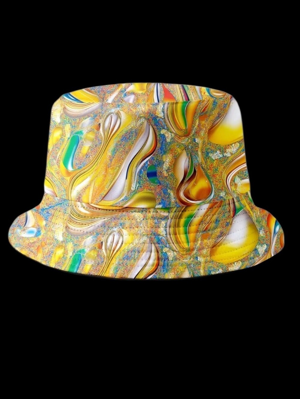Marbled Yellow Multicolor Bucket Hat Unisex 22"/23"
